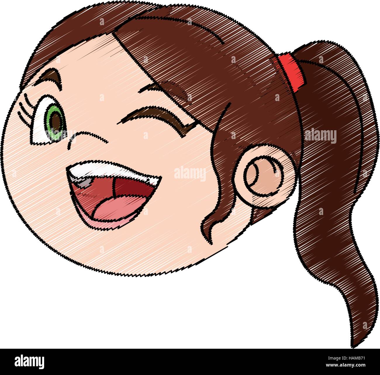 Isolated girl cartoon design Stock Vector Image & Art - Alamy