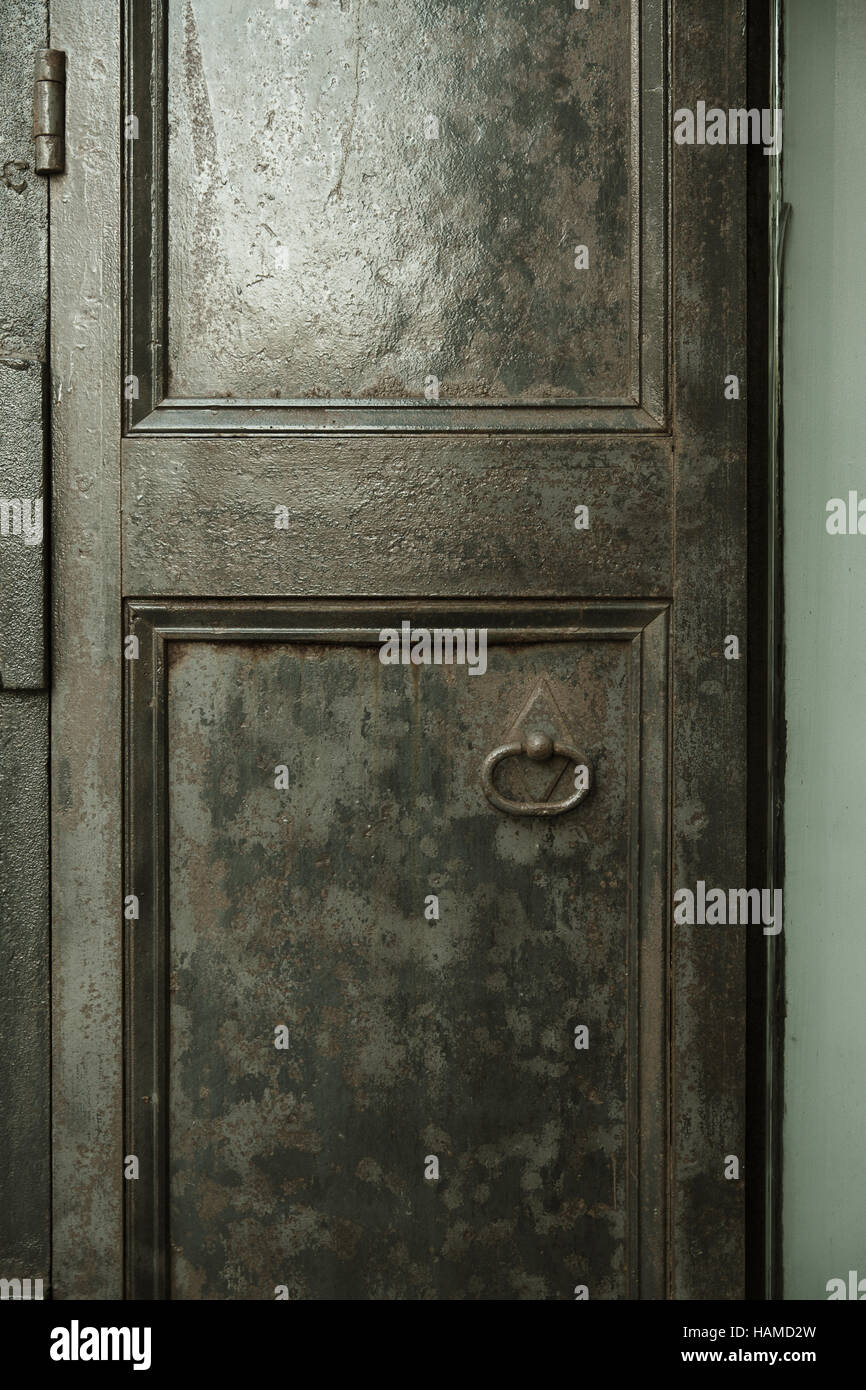 cast iron doors in the tribeca historic district of new york city, ny Stock Photo