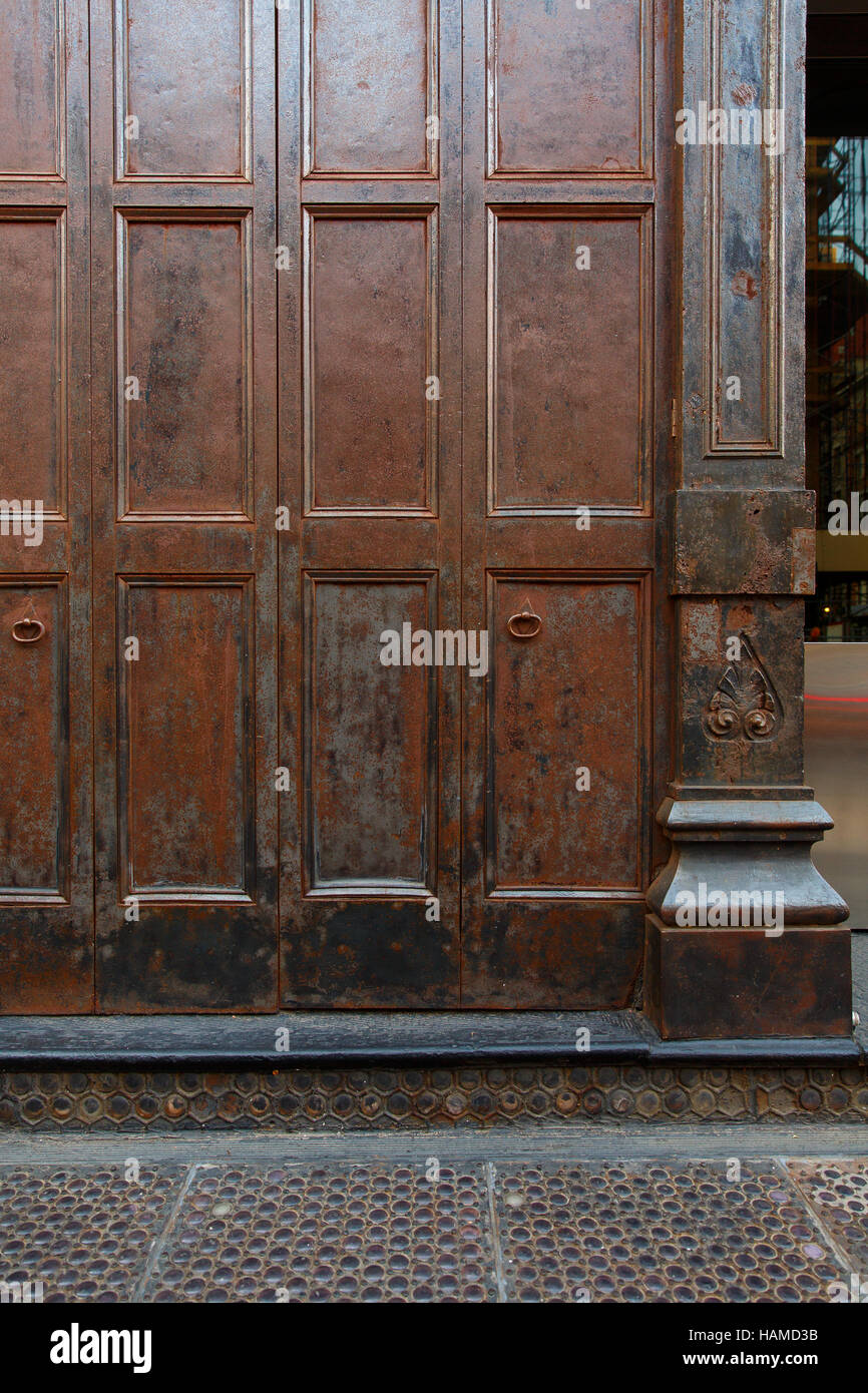 cast iron doors in the tribeca historic district of new york city, ny Stock Photo