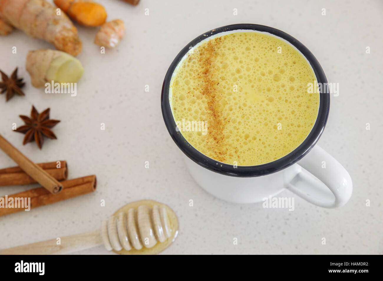 Turmeric latte, Golden milk, Turmeric milk made from turmeric, almond