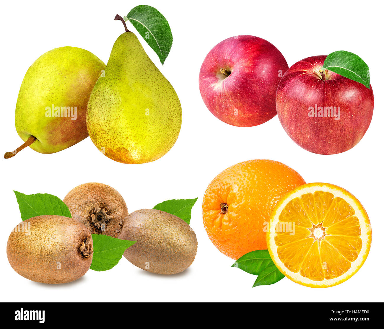 Collection of fruits isolated on white background Stock Photo - Alamy