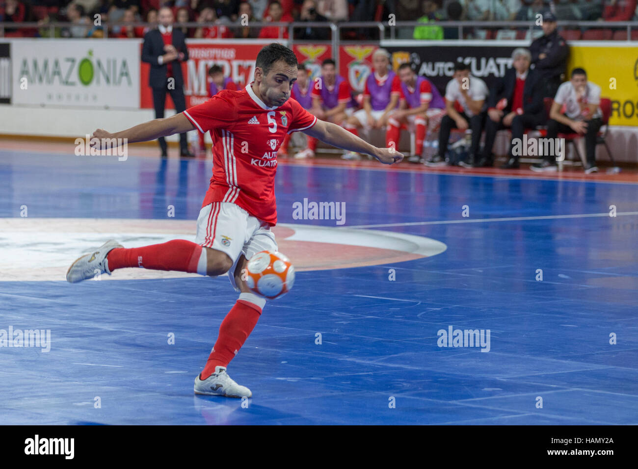 Lisbon, Portugal. 1st December, 2016. Benfica's winger from Portugal Fabio Cecilio (5) in action during the game SL Benfica v CF Os Belenenses Credit:  Alexandre de Sousa/Alamy Live News Stock Photo