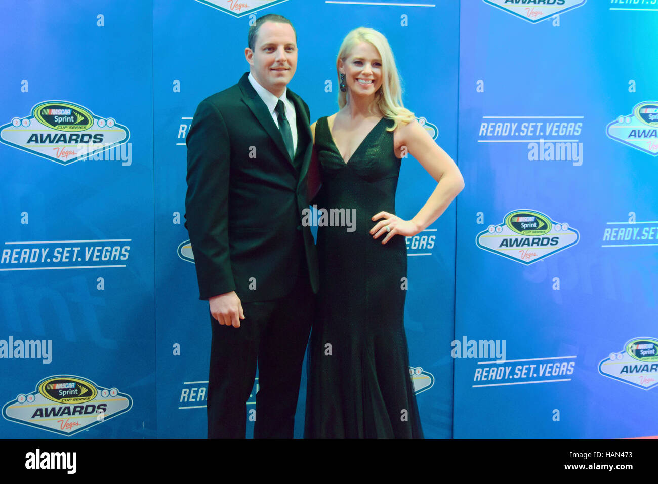 Las Vegas, USA. 02nd Dec, 2016. Johnny and Courtney Sauter walk the red carpet at the NASCAR Awards on Decmember 2nd 2016 at the Wynn in Las Vegas, NV. Credit:  The Photo Access/Alamy Live News Stock Photo