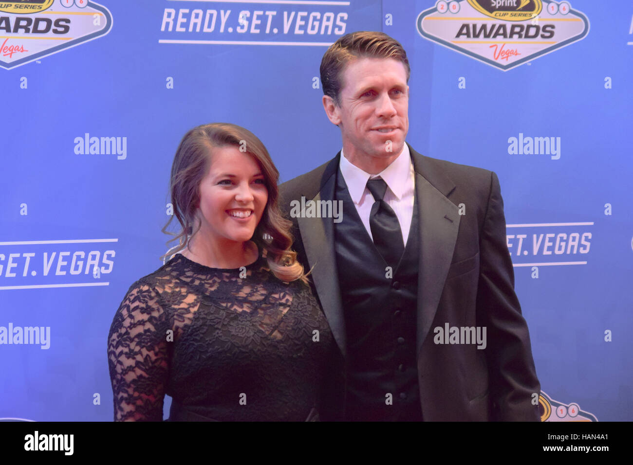 Las Vegas, USA. 02nd Dec, 2016. Carl Edwards walks the red carpet at the NASCAR Awards on December 2nd 2016 at the Wynn in Las Vegas, NV. Credit: The Photo Access/Alamy Live News Stock Photo