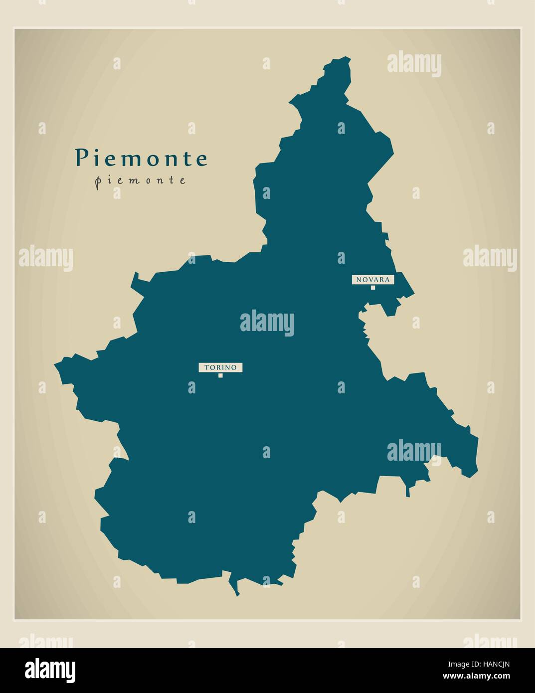 Modern Map Piemonte IT Italy Stock Vector Image & Art Alamy