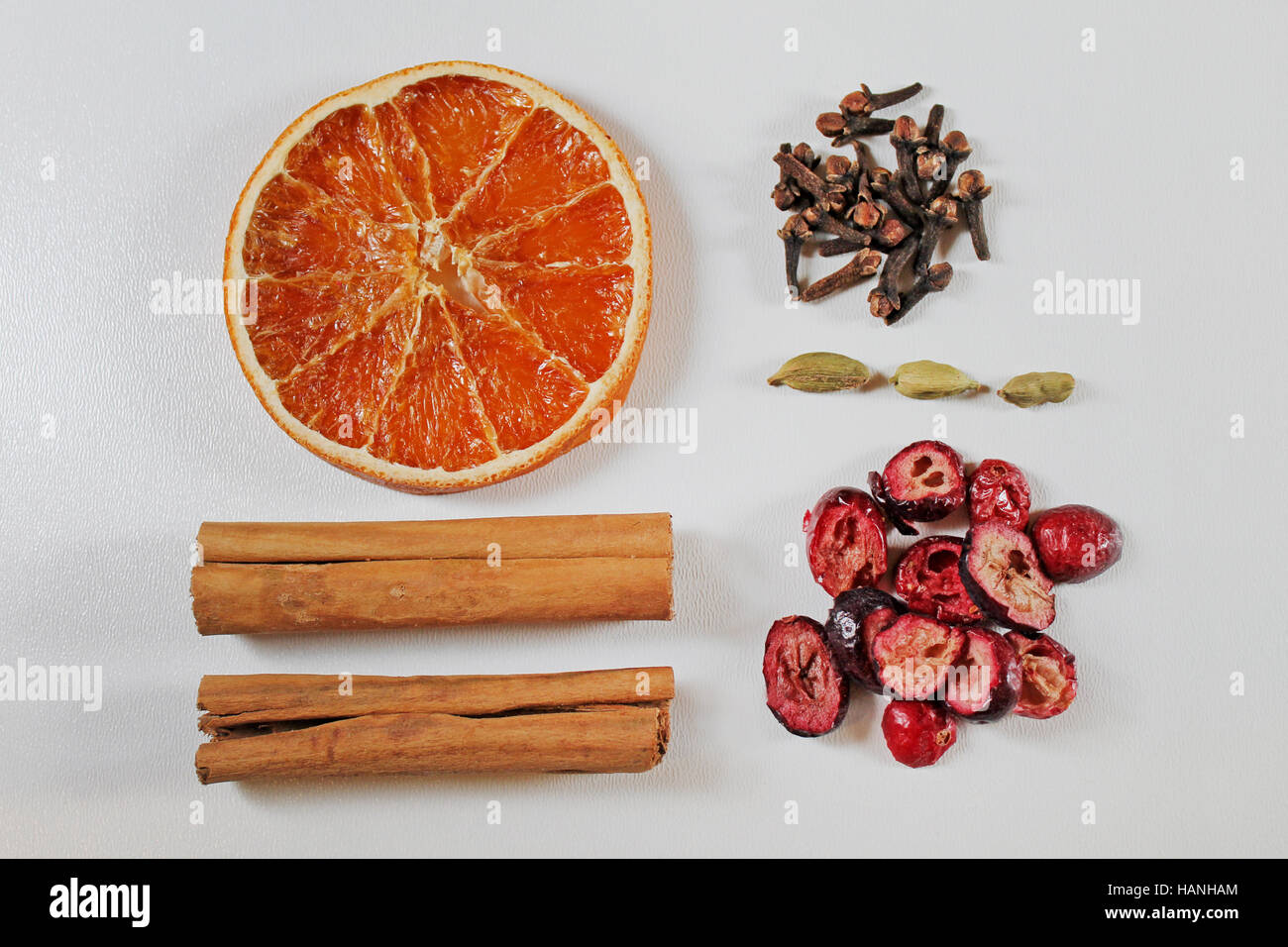 Set spices for mulled wine Stock Photo Alamy