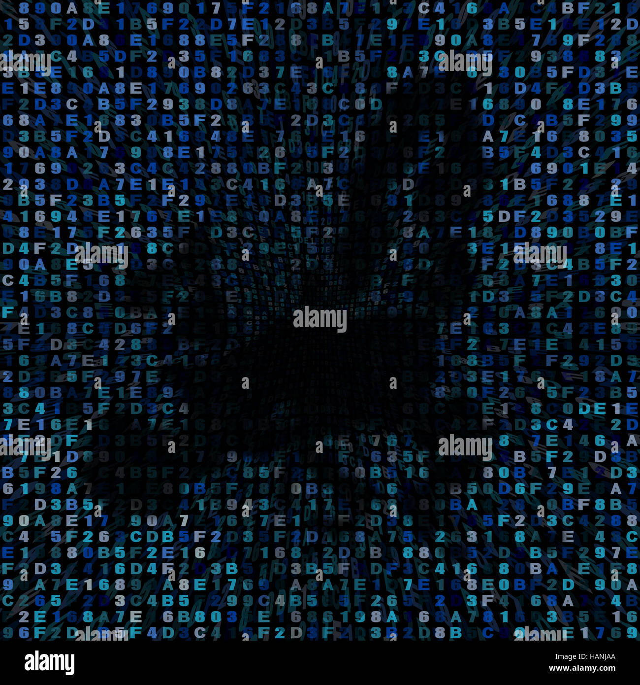 EU map on hex code illustration Stock Photo - Alamy