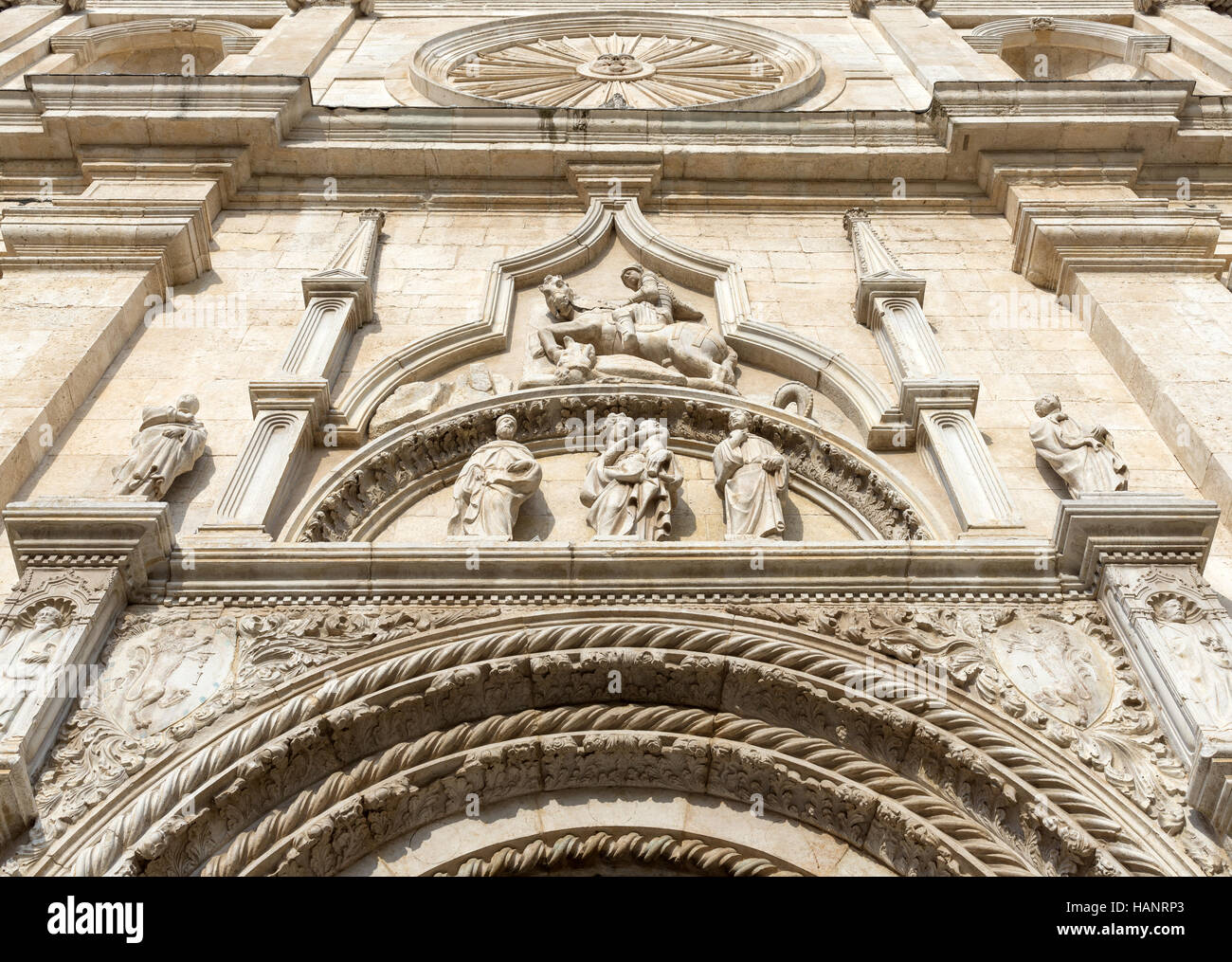 Facade of the Basilica of San Nicola - Tolentino - Italy Stock Photo