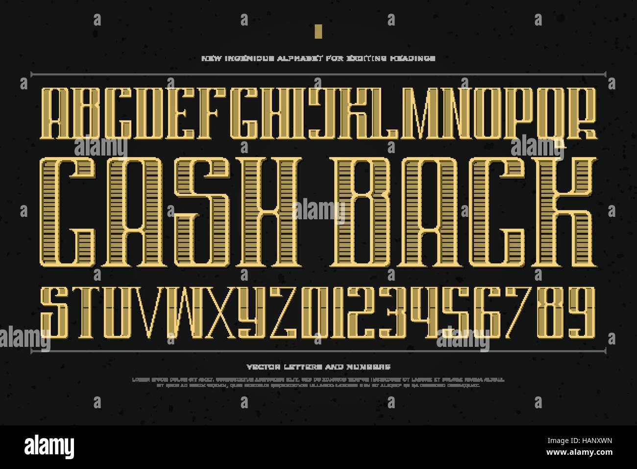 vintage money alphabet letters and numbers. vector font type design