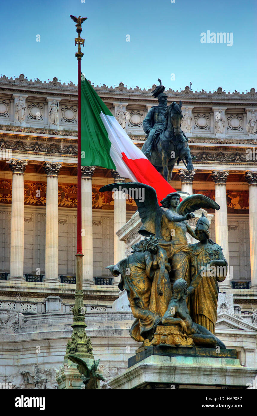 National Monument to Victor Emmanuel II Stock Photo