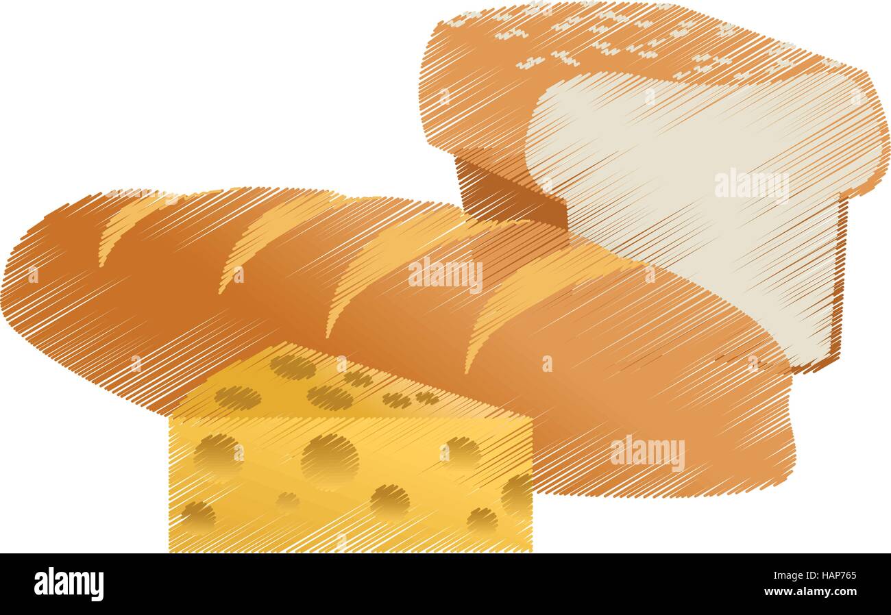 Isolated bread and cheese design Stock Vector Image & Art - Alamy