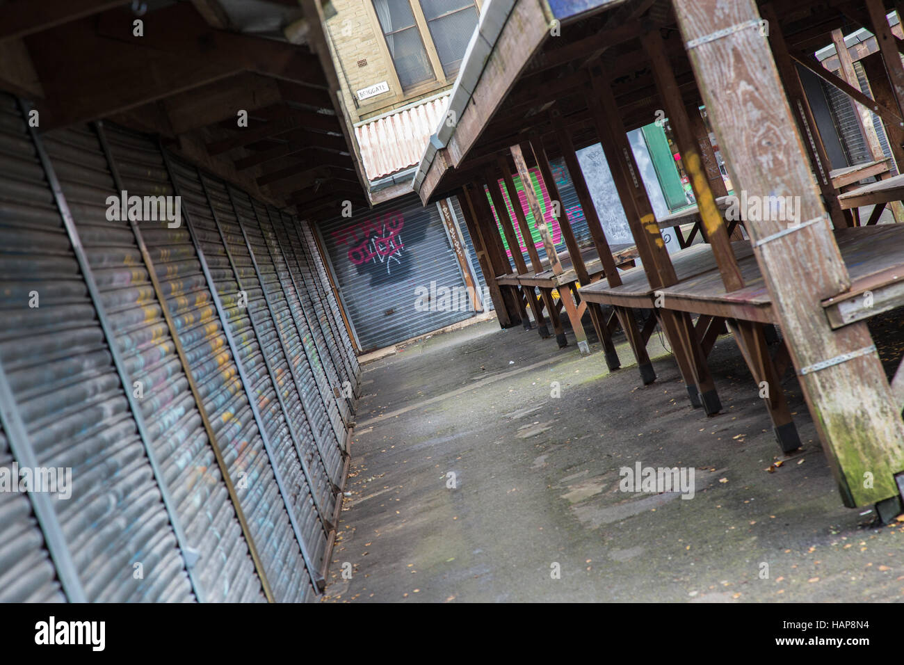 The Empty Marketplace, Brighouse, Calderdale, West Yorkshire, UK Stock ...