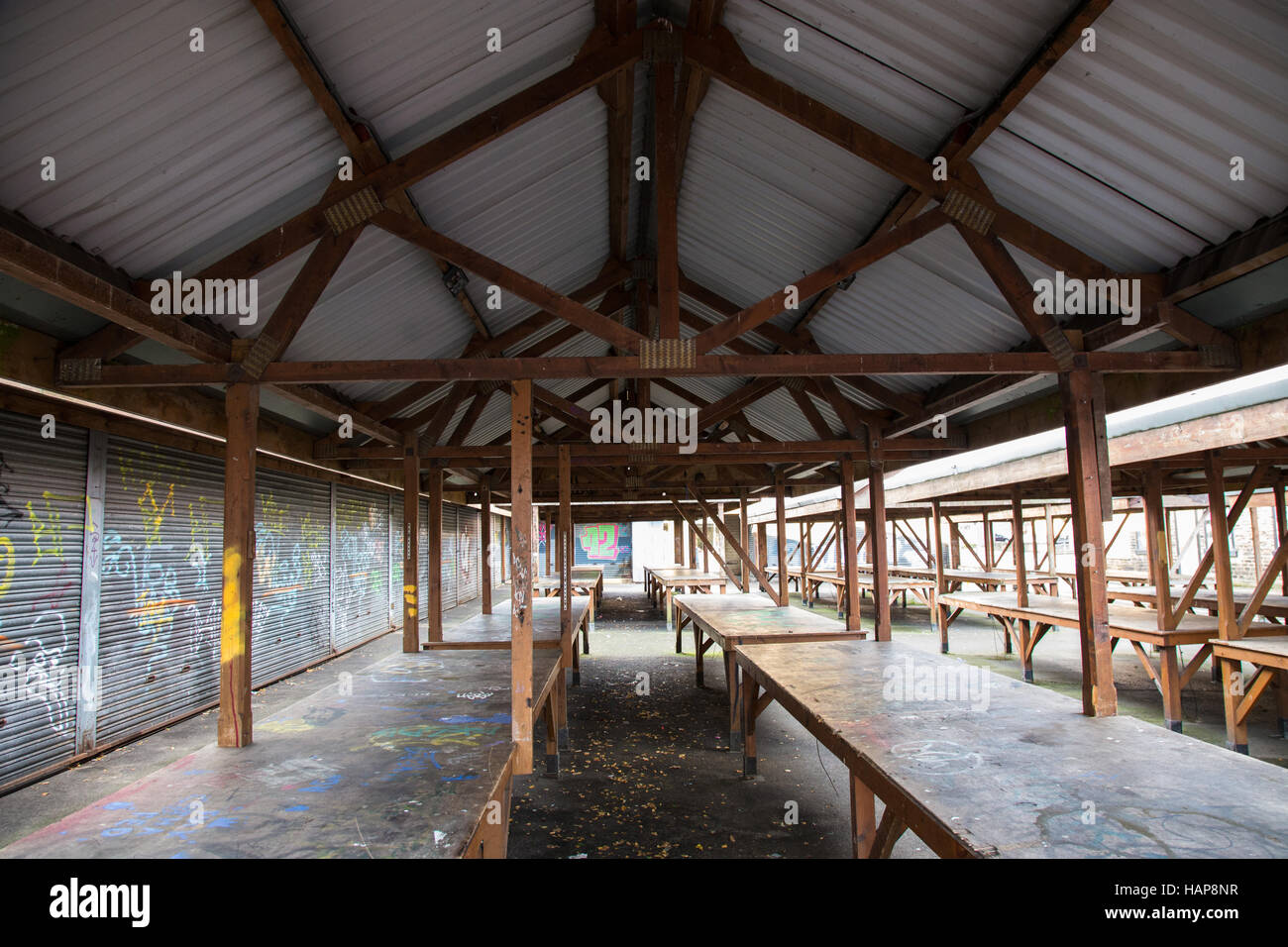 The Empty Marketplace, Brighouse, Calderdale, West Yorkshire, UK Stock ...