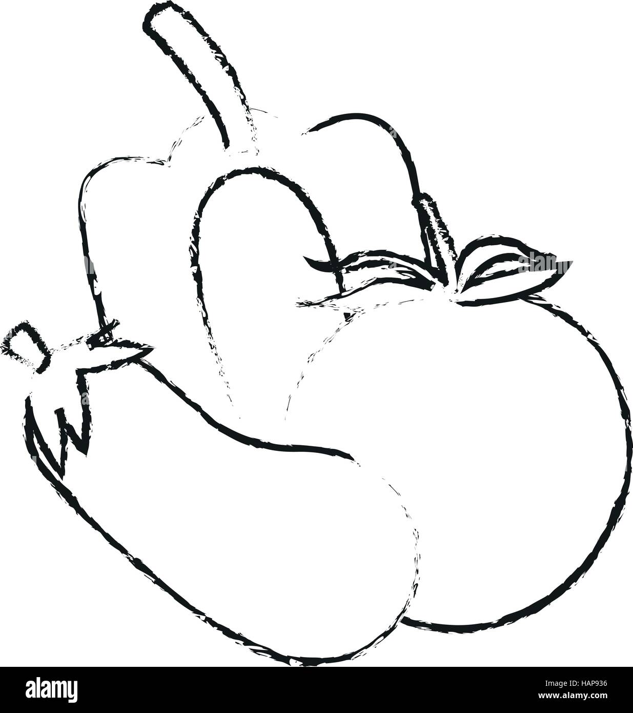 Tomato eggplant and pepper design Stock Vector Image & Art Alamy