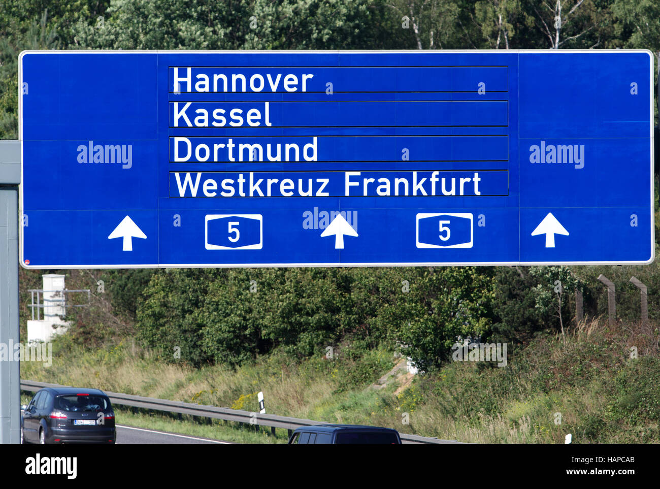 Highway Interchange Frankfurt Stock Photo