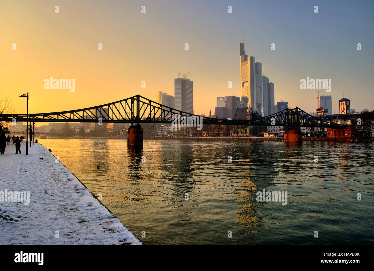 Frankfurt in the winter Stock Photo