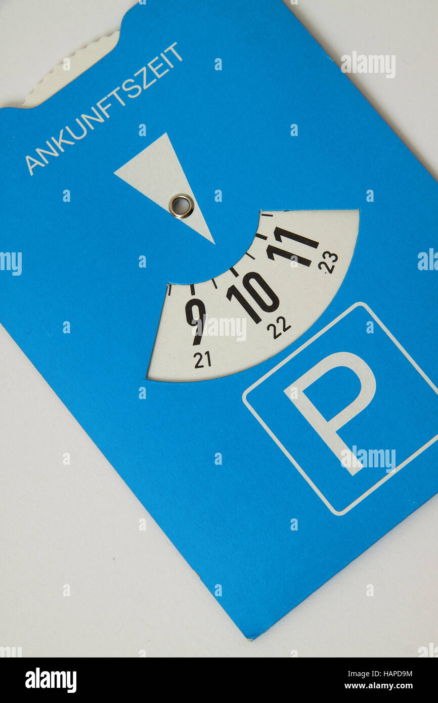 Parking disk Stock Photo