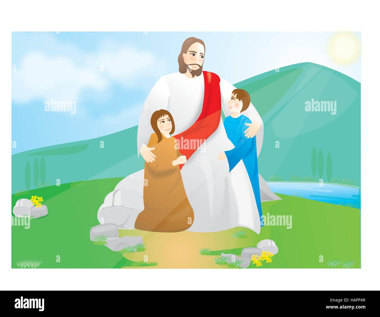 Religious images illustration Stock Vector