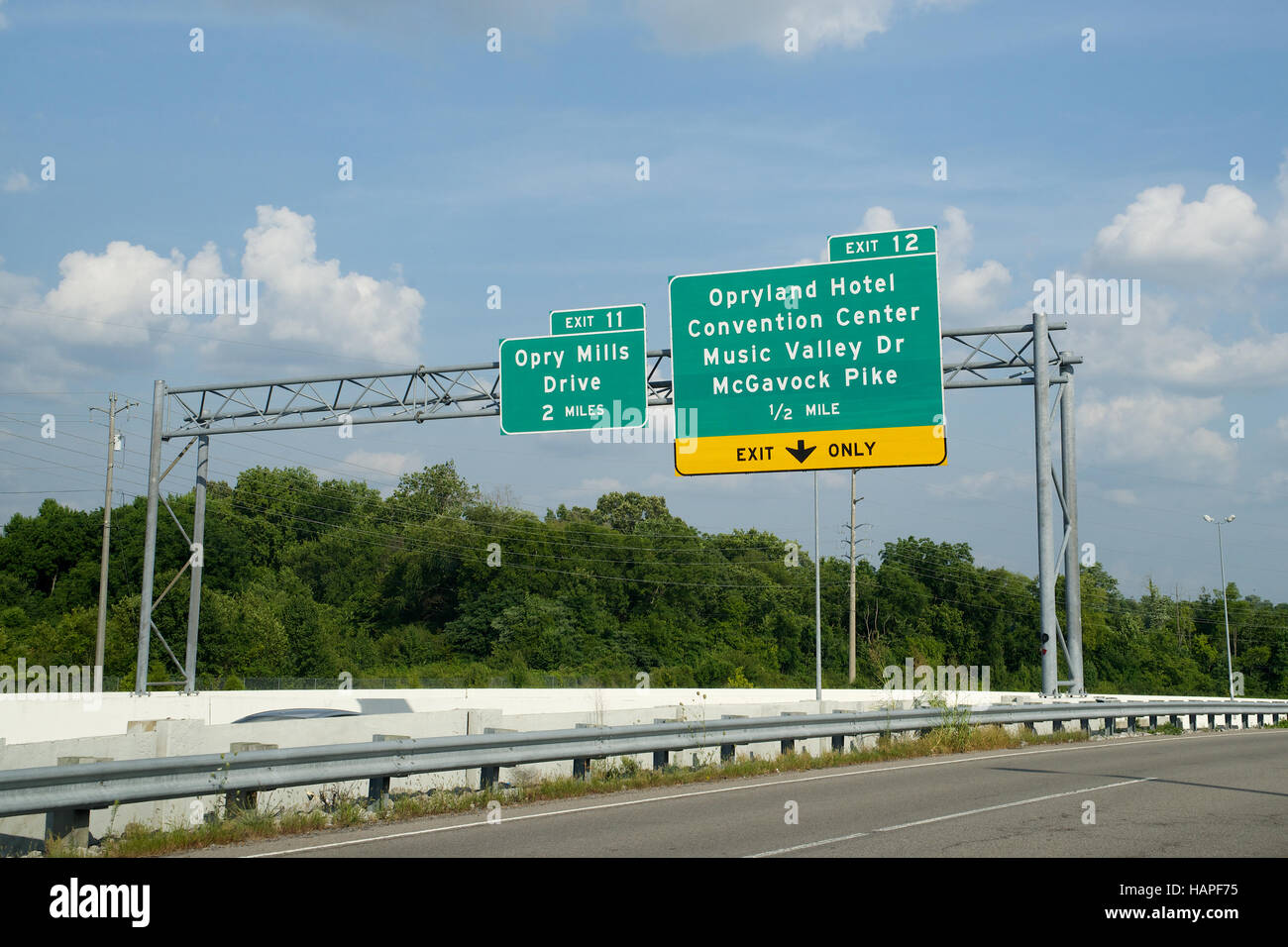 Roadside sign on Briley Parkway, Route 155, Nashville, Tennessee, USA