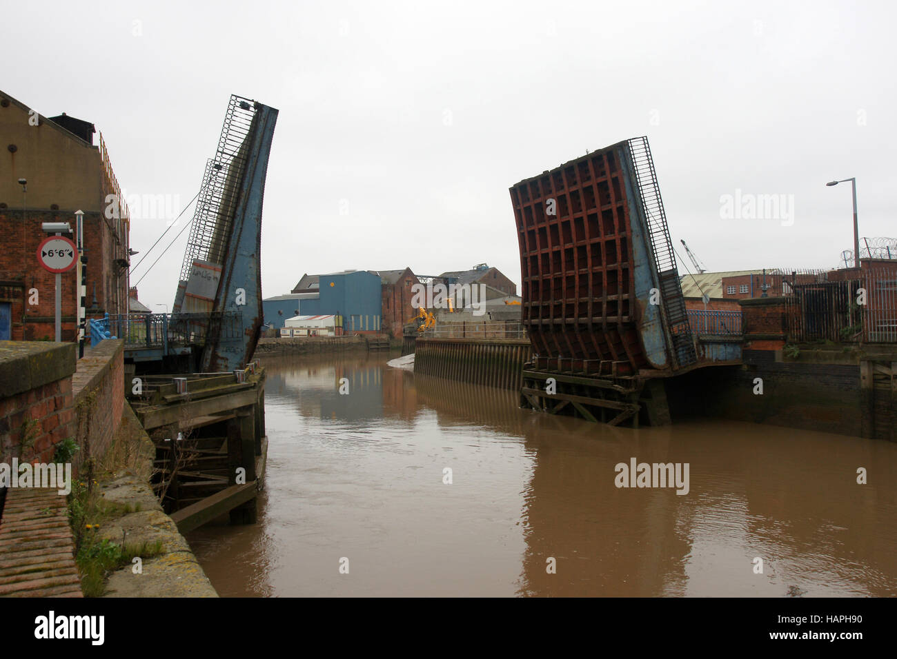 scott street bridge over the river Hull, Stock Photo
