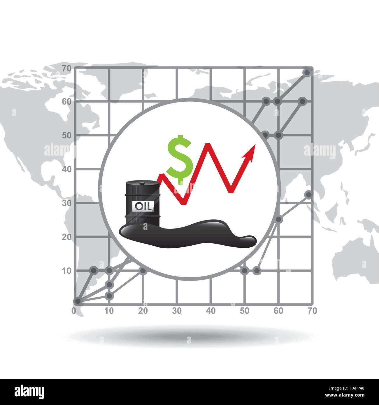 growth price oil industry growth diagram background vector illustration