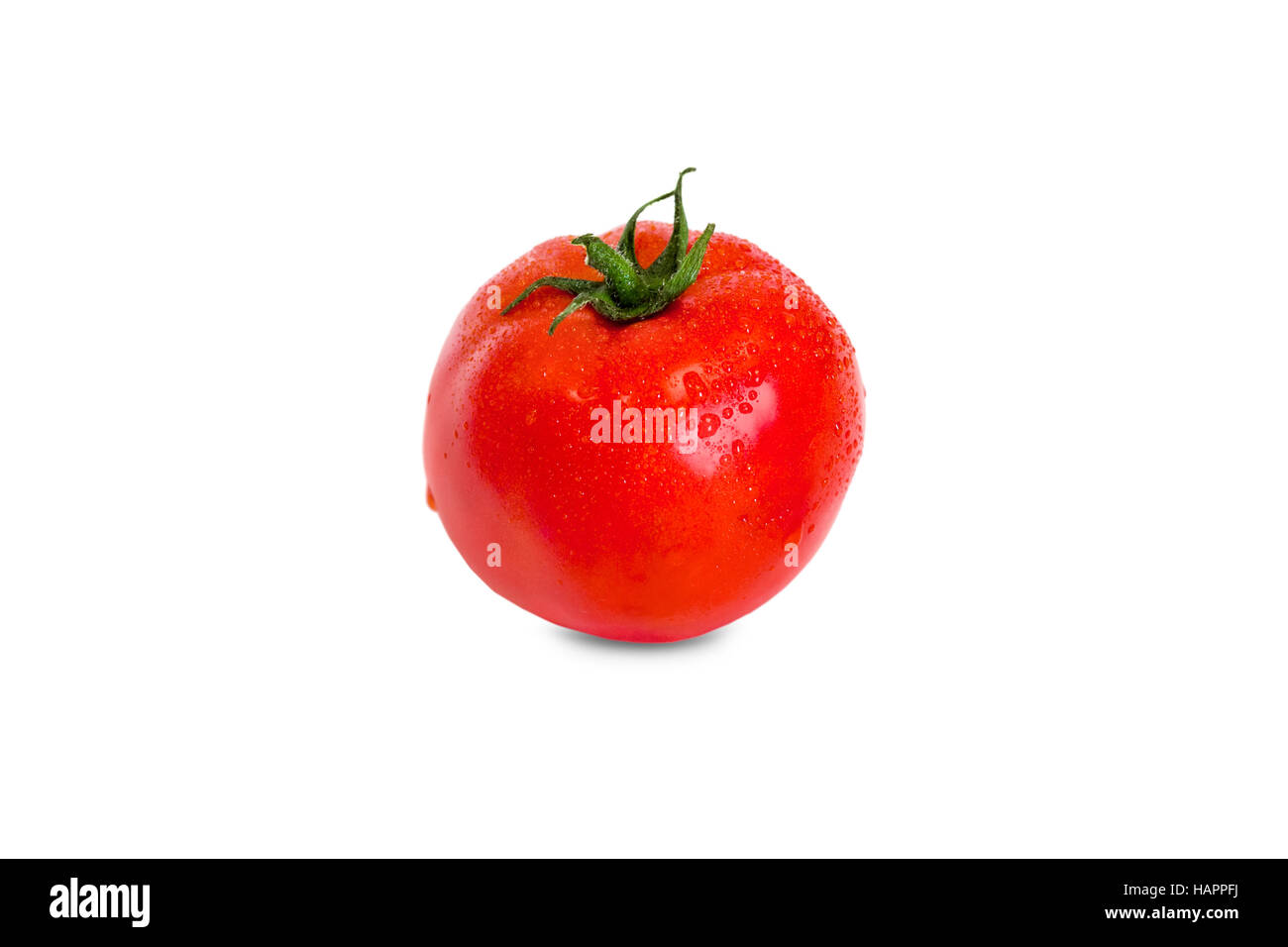 tomato with drops of water Stock Photo