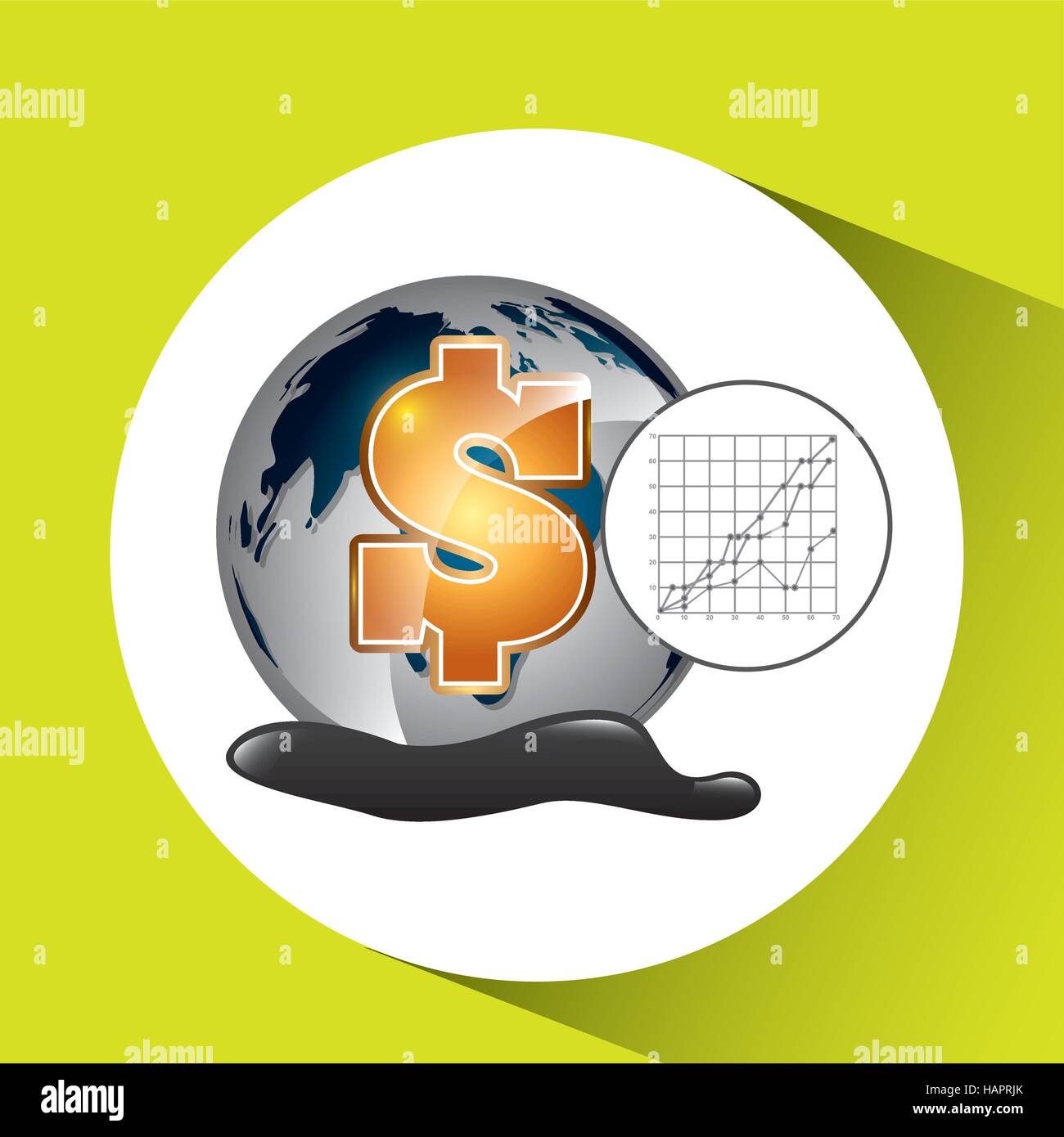 world price oil industry growth diagram background vector illustration ...