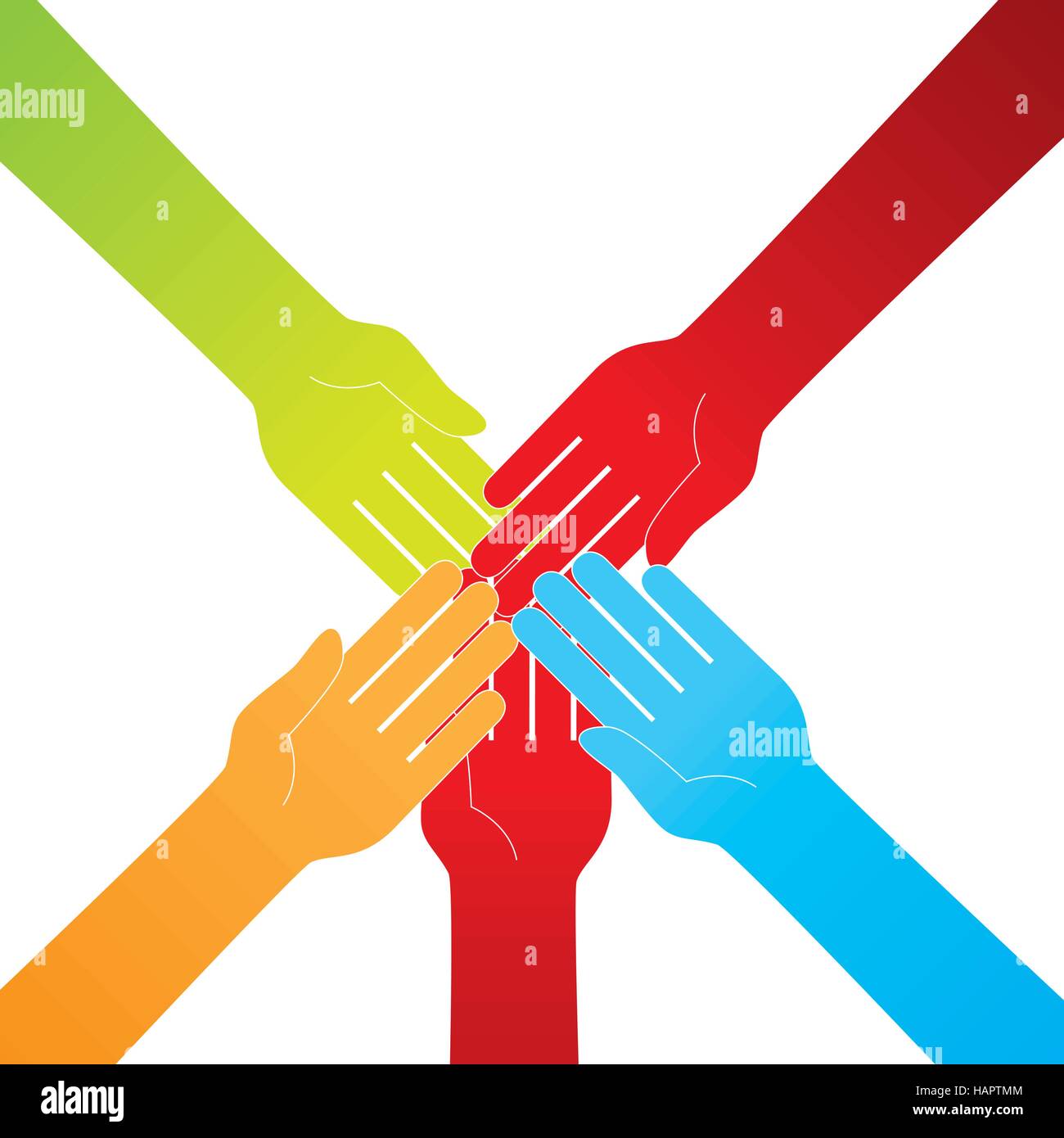 hand human silhouette colors community icon vector illustration design ...