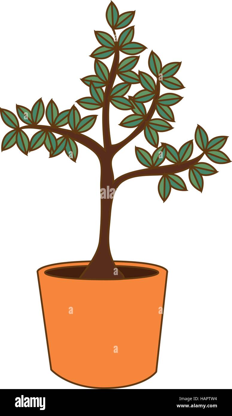 tree plant silhouette icon vector illustration design Stock Vector ...