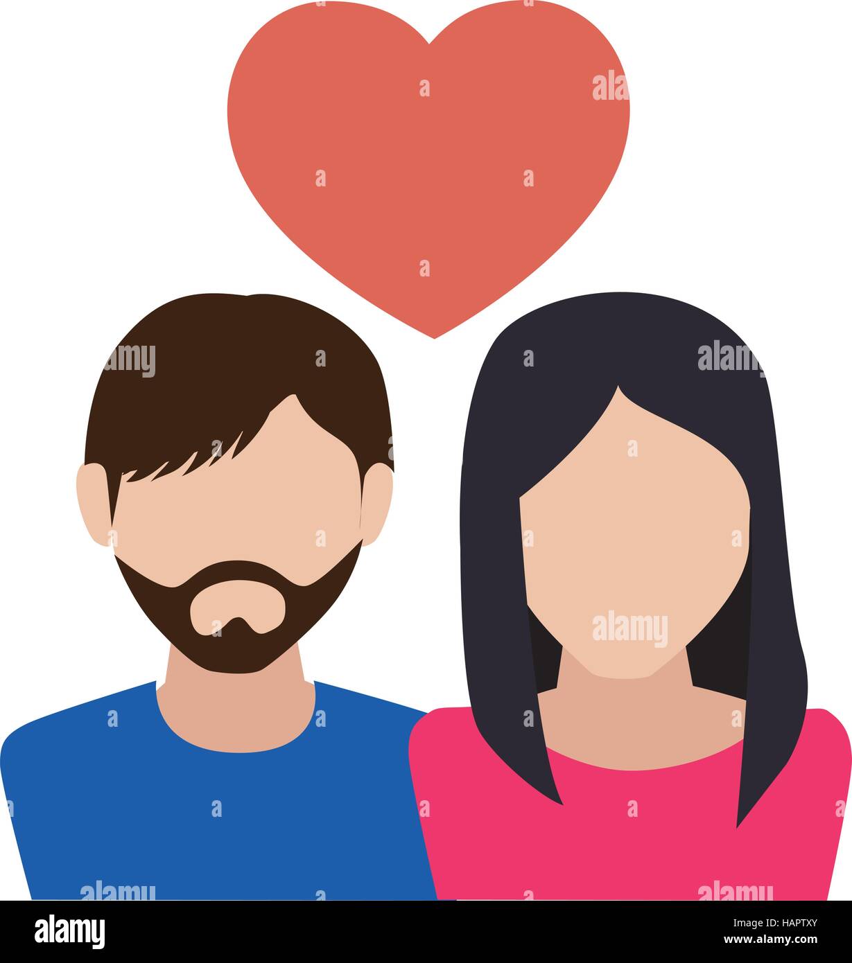 couple love with heart vector illustration design Stock Vector Image ...