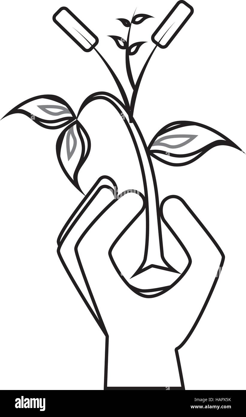 tree plant silhouette icon vector illustration design Stock Vector ...