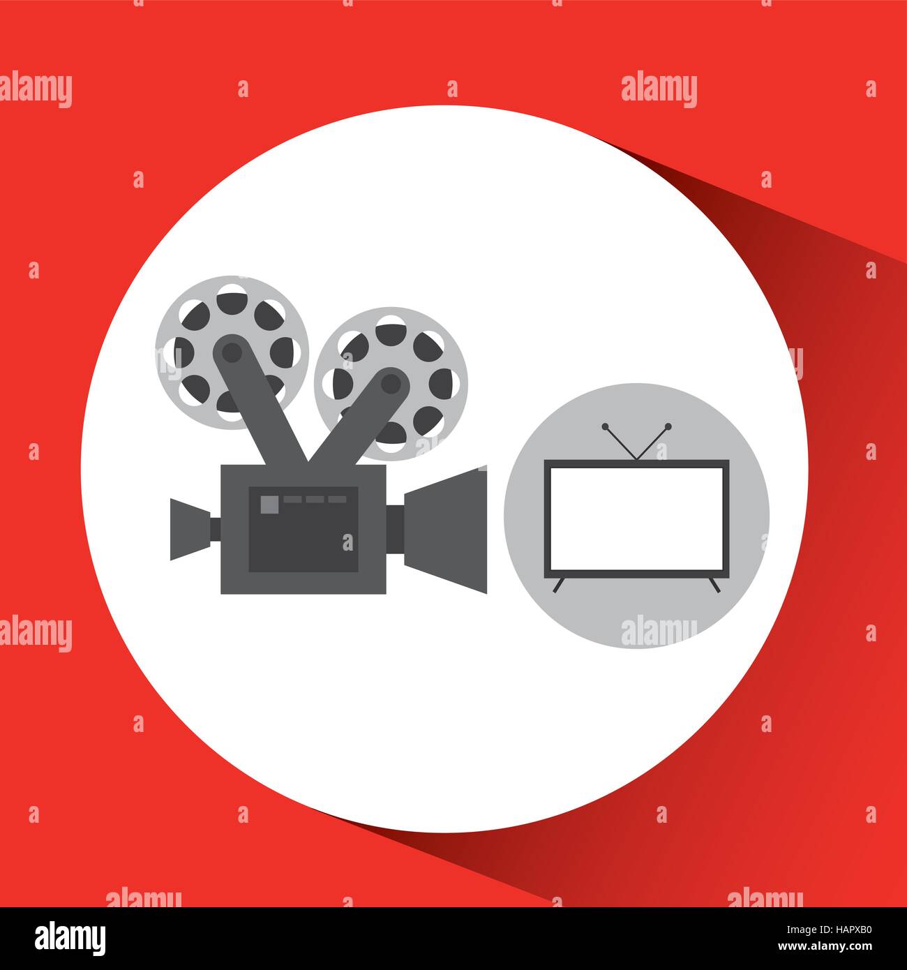 screen tv movie retro camera film vector illustration eps 10 Stock ...