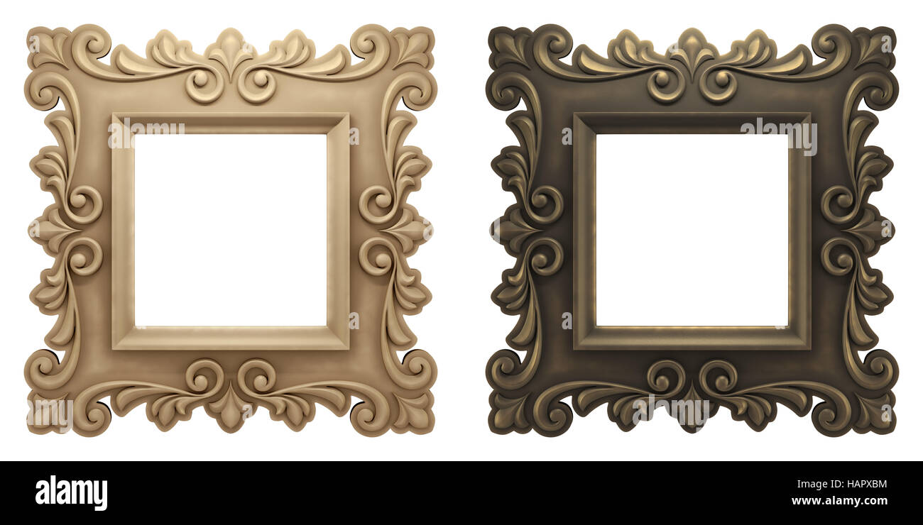 Vintage Artistic Picture Frames Stock Photo