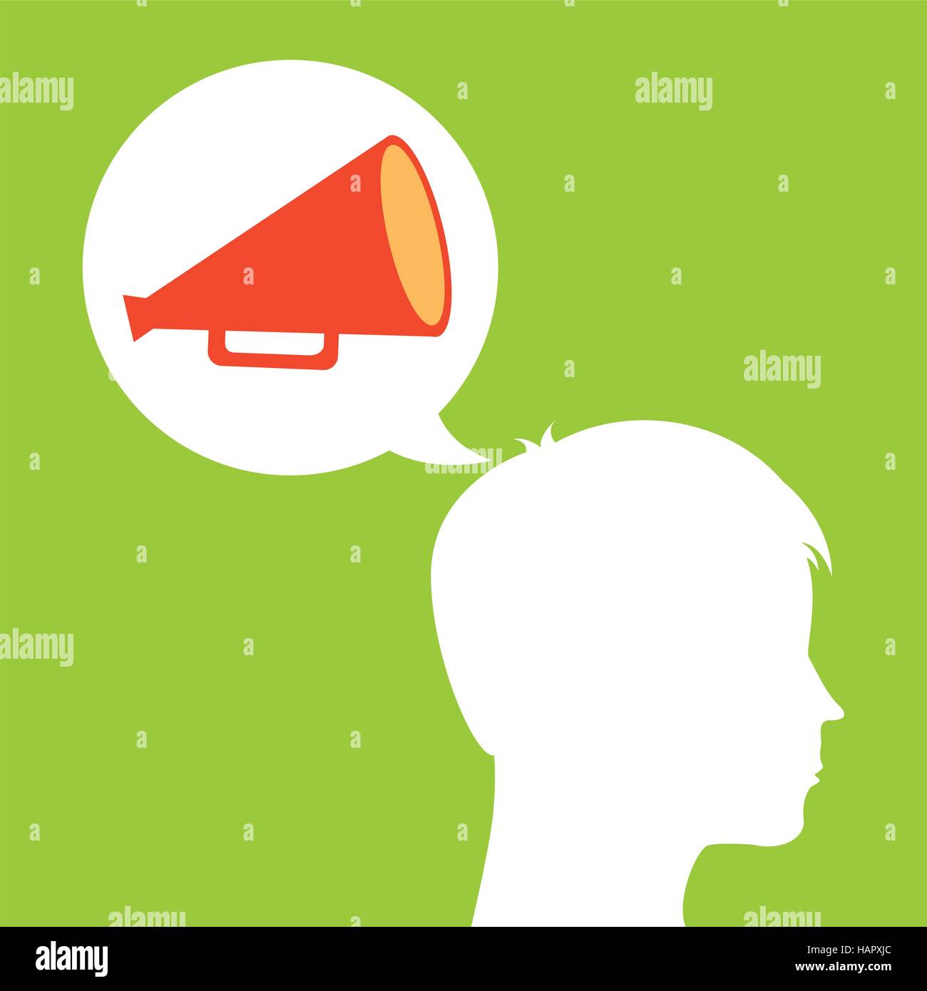 megaphone film silhouette head think movie vector illustration eps 10