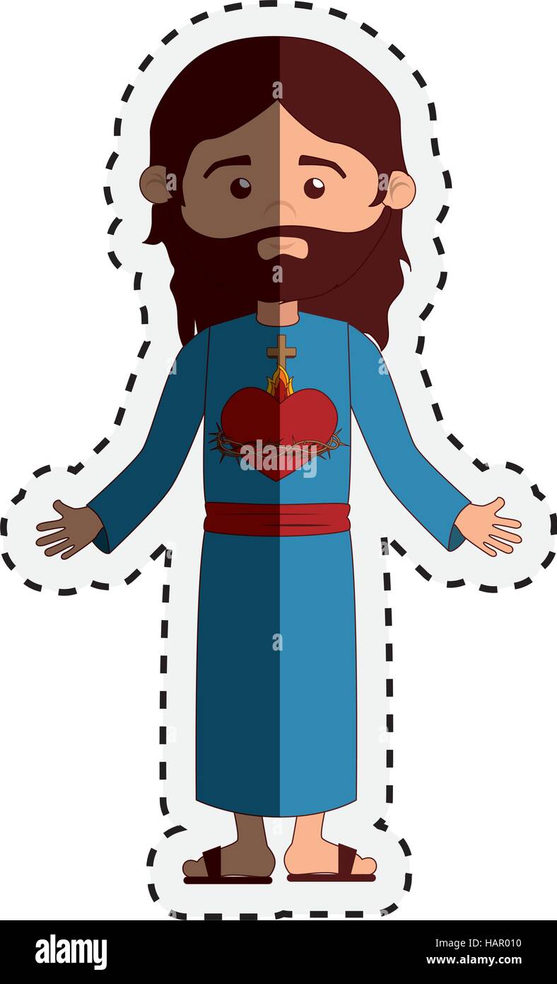 jesuschrist character religious icon vector illustration design Stock ...