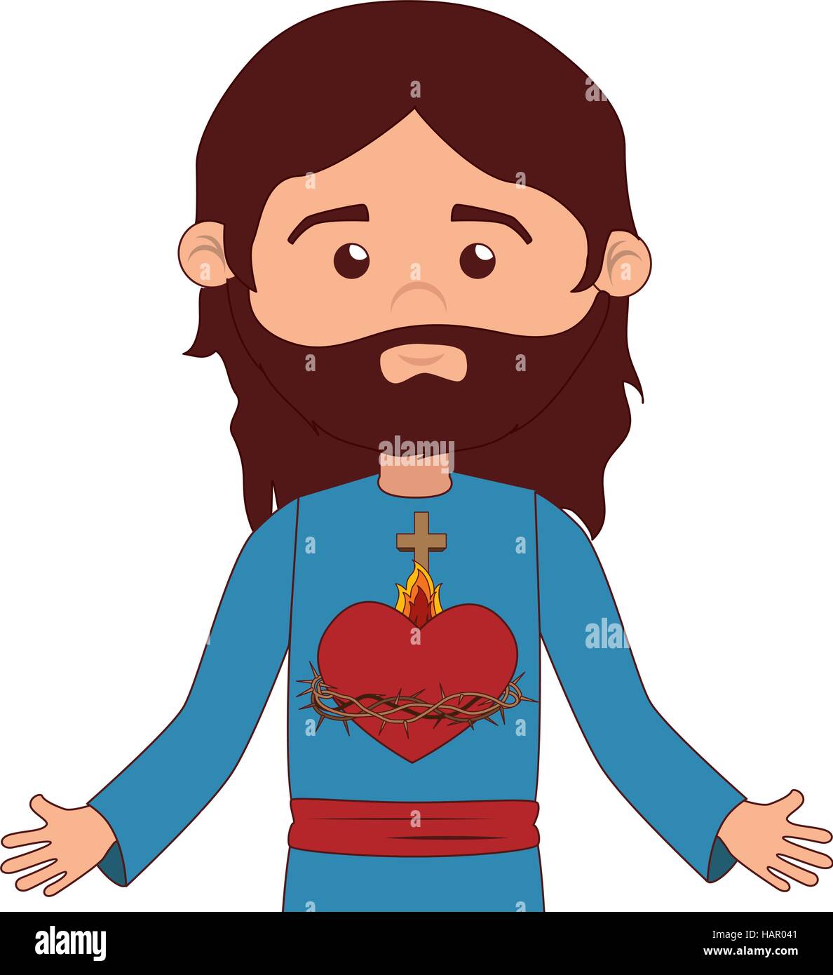 jesuschrist character religious icon vector illustration design Stock ...