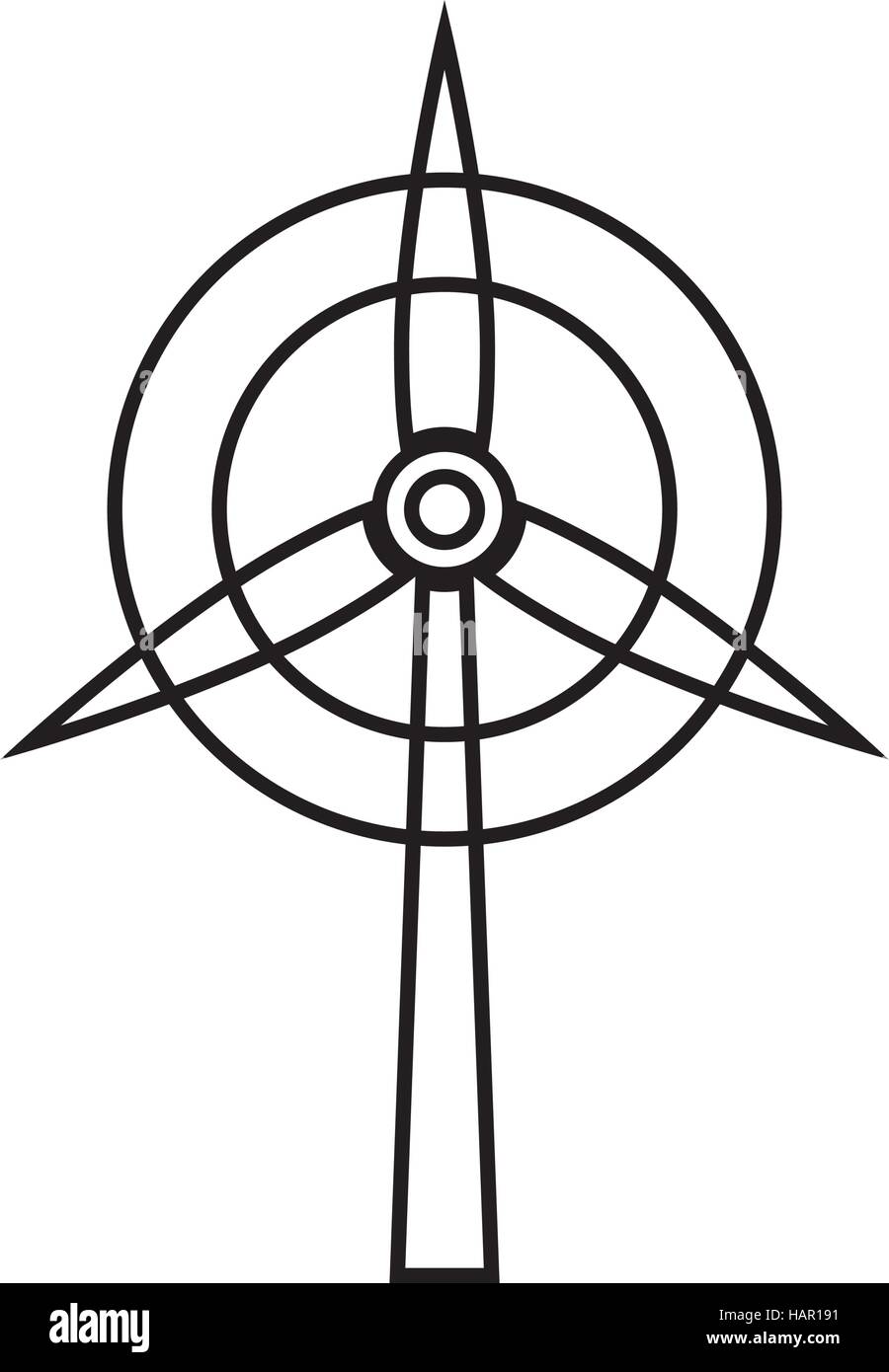 Wind turbine green energy icon vector illustration graphic design Stock ...
