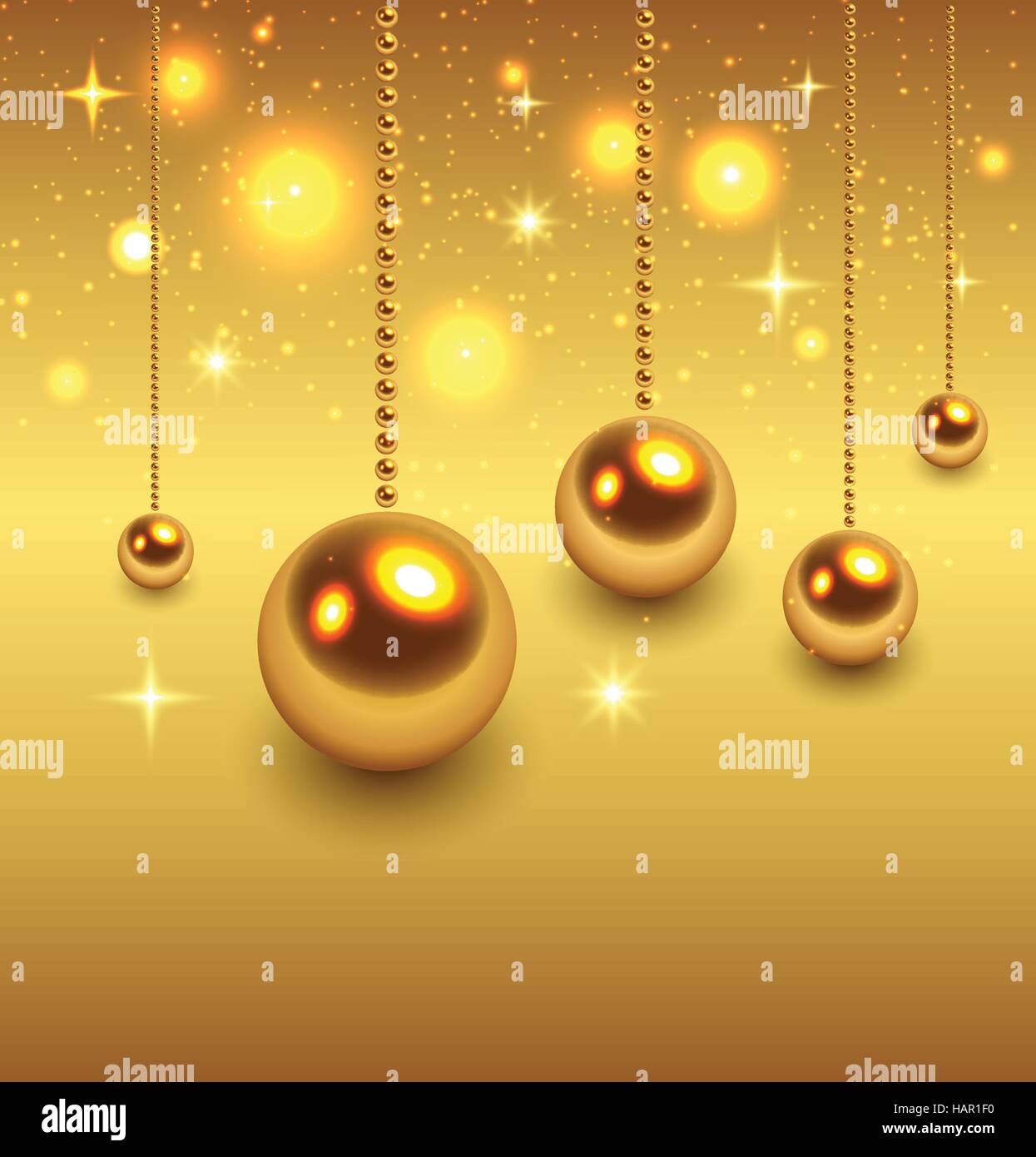 Christmas background gold, vector illustration Stock Vector Image & Art