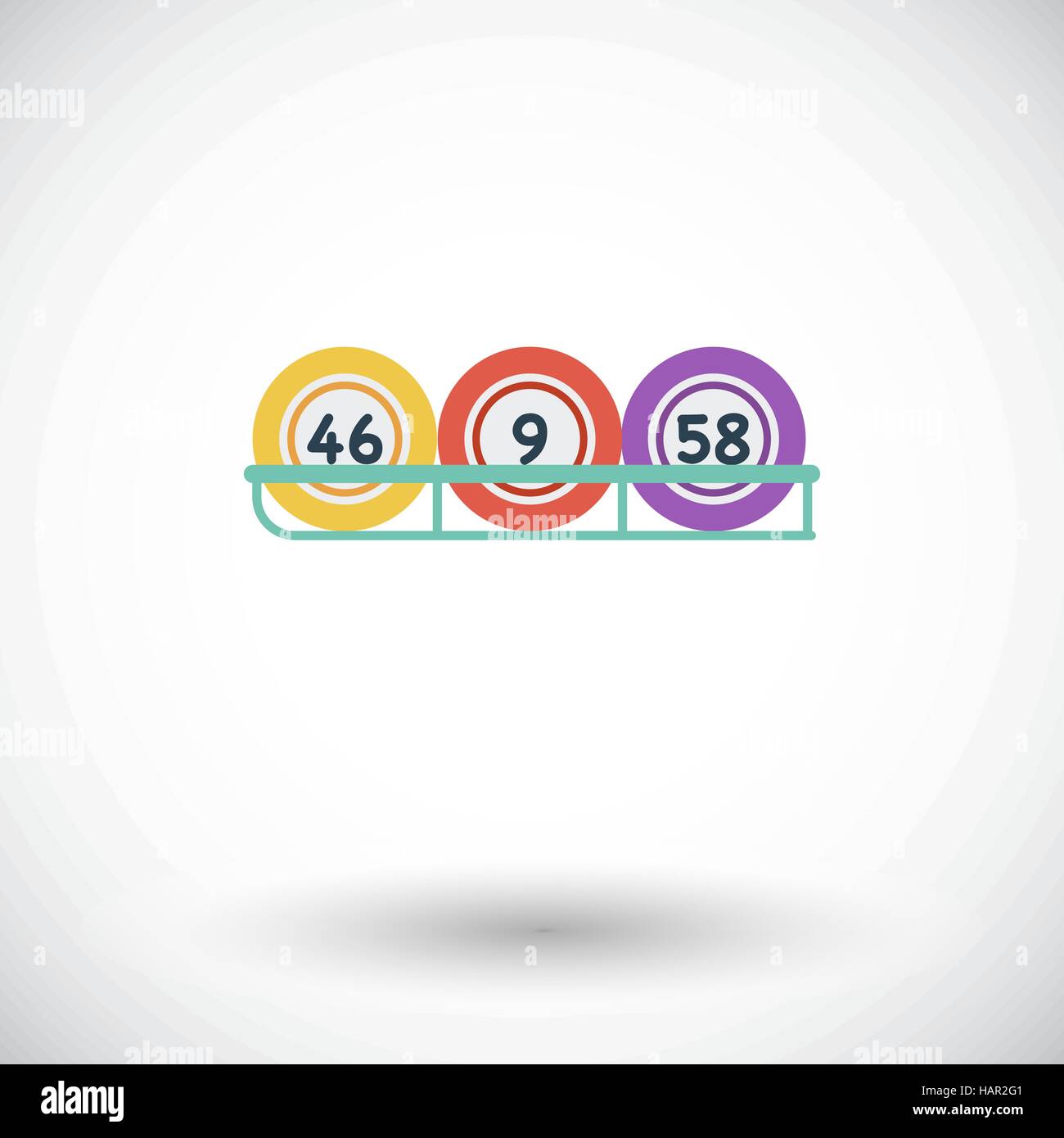 Keno. Flat vector icon for mobile and web applications. Vector illustration. Stock Vector