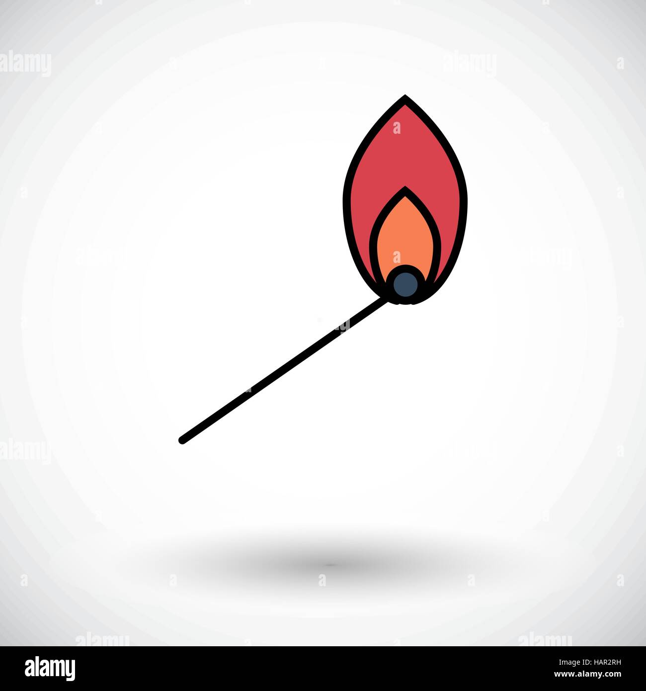 Match. Flat icon on the white background for web and mobile applications. Vector illustration. Stock Vector