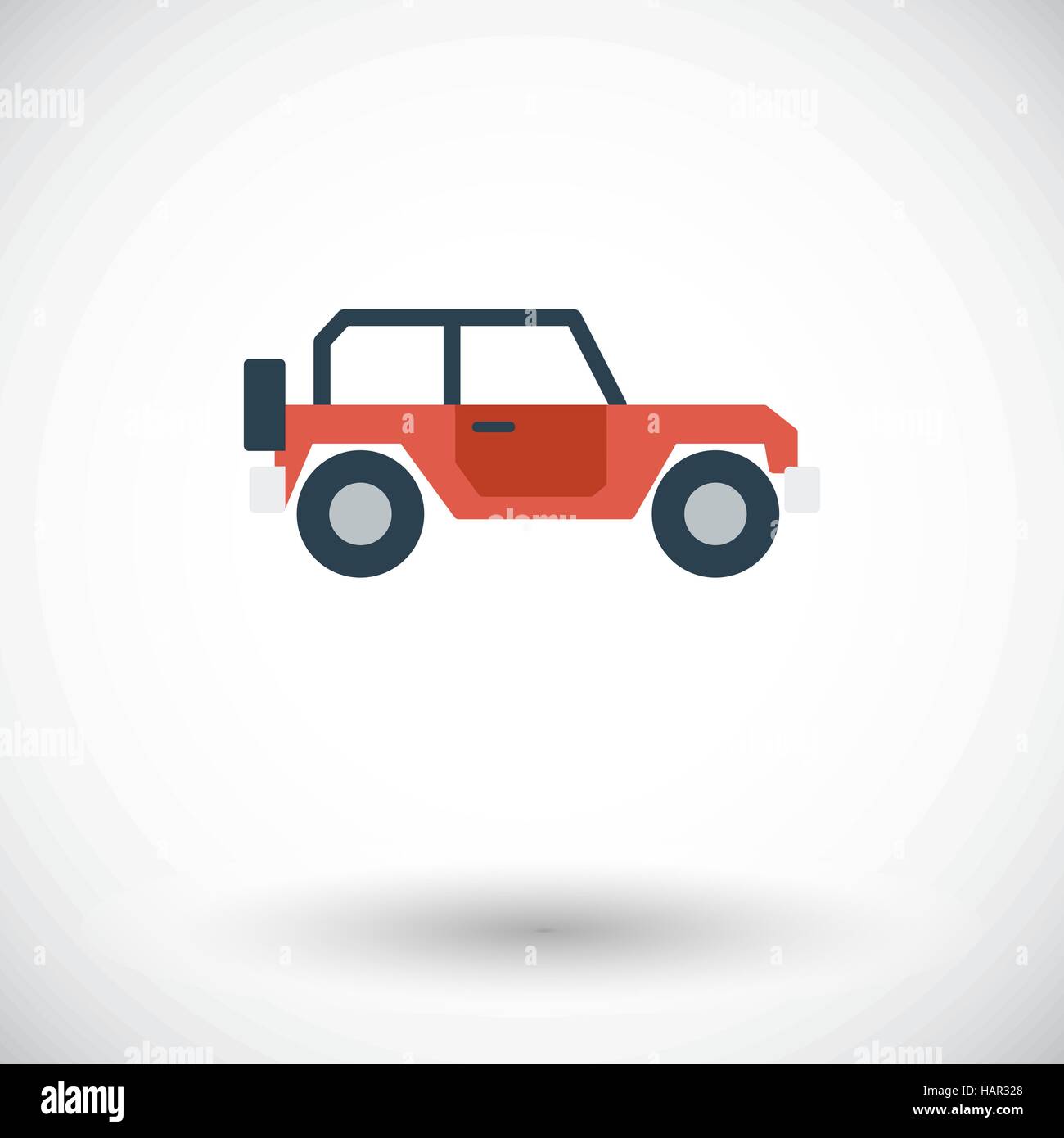 Offroad car. Flat vector icon for mobile and web applications. Vector illustration. Stock Vector