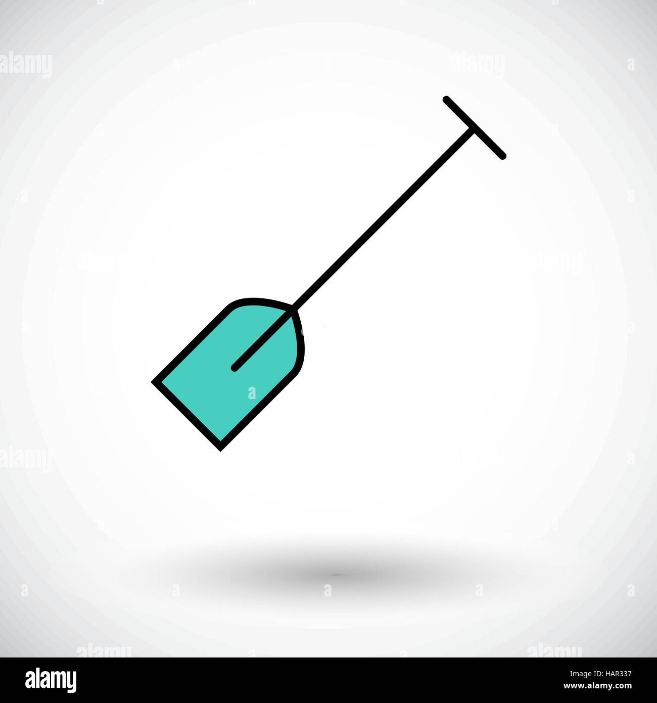 Paddle. Flat icon on the white background for web and mobile applications. Vector illustration. Stock Vector