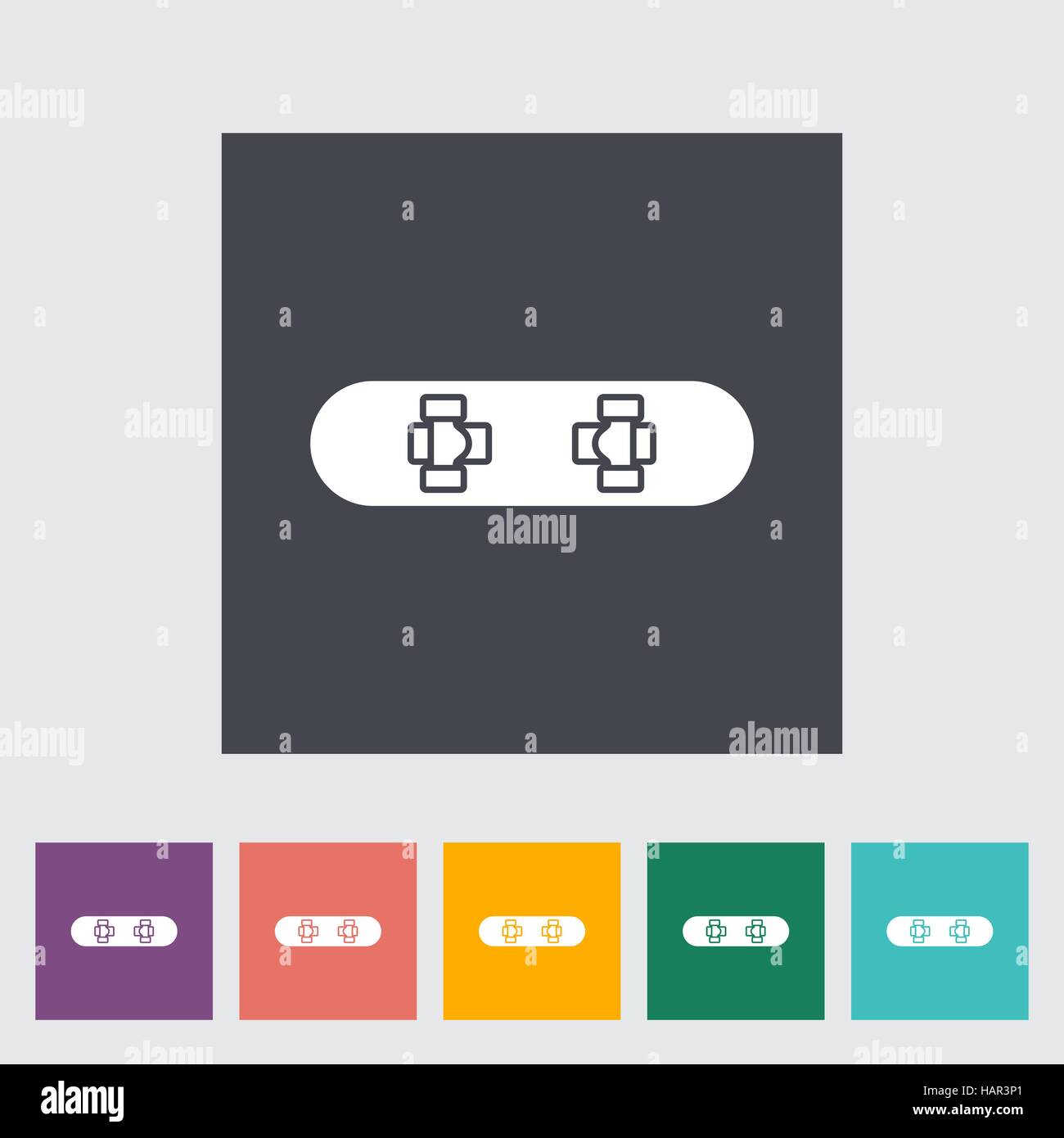 Skateboard icon. Flat vector related icon for web and mobile applications. It can be used as - logo, pictogram, icon, infographic element. Vector Illu Stock Vector
