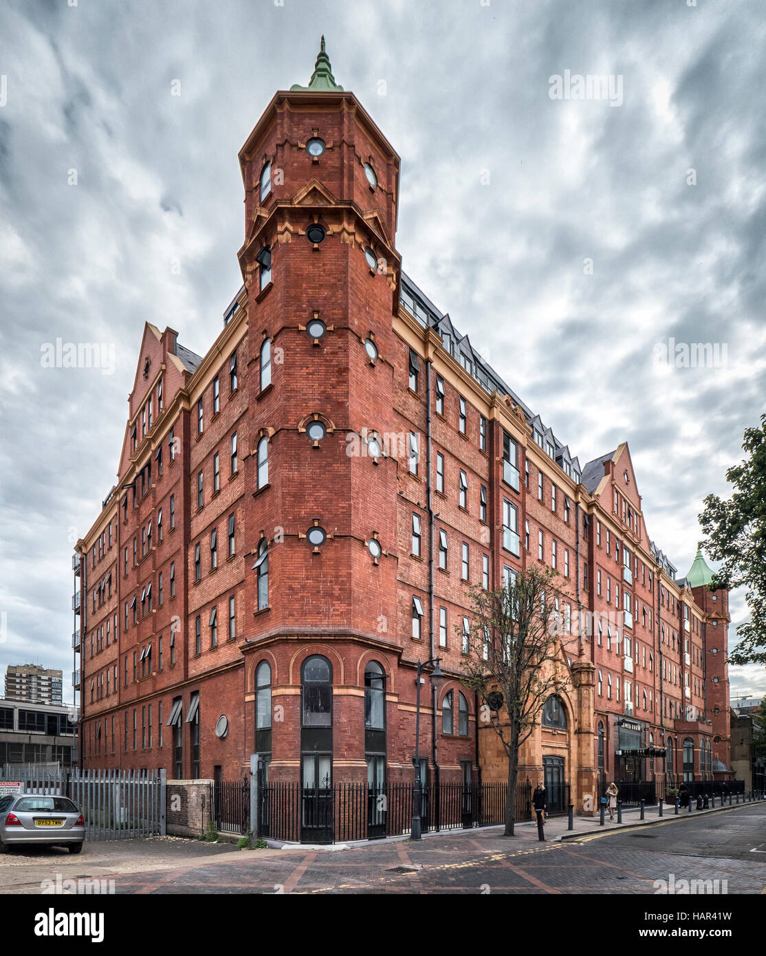 Tower House Fieldgate Street, Whitechapel, London built in 1902 as a hostel for itinerant workers, made famous by George Orwell, now luxury flats Stock Photo