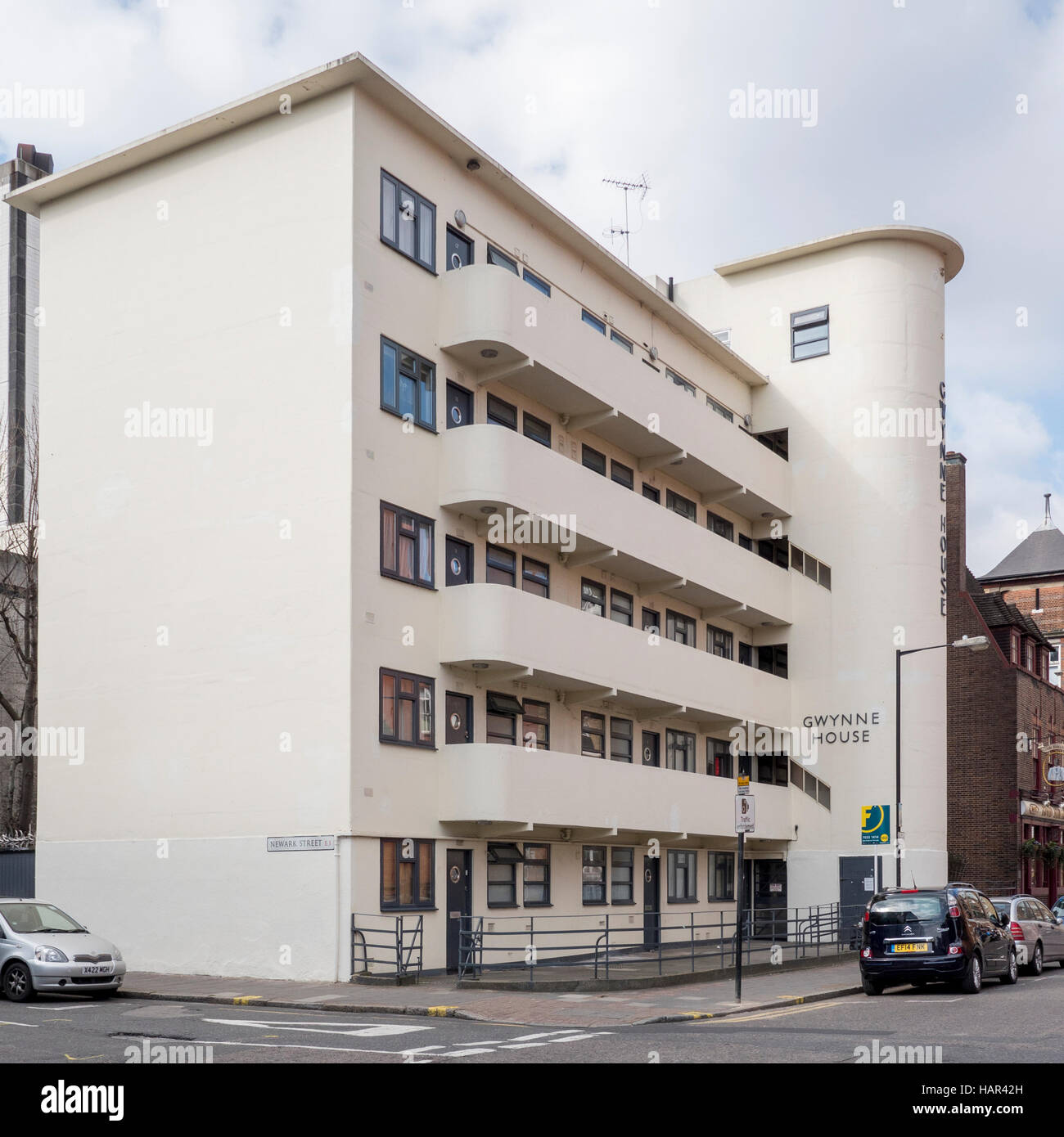 Gwynne House (1934), distinctive art deco apartments in Turner Street