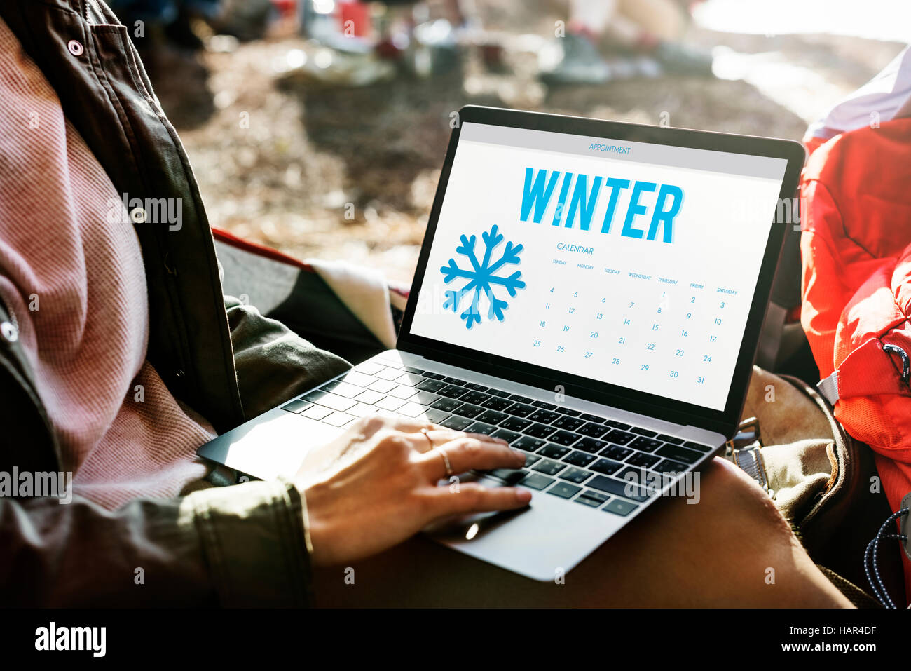 Winter Snowflake Cold Calendar Concept Stock Photo - Alamy
