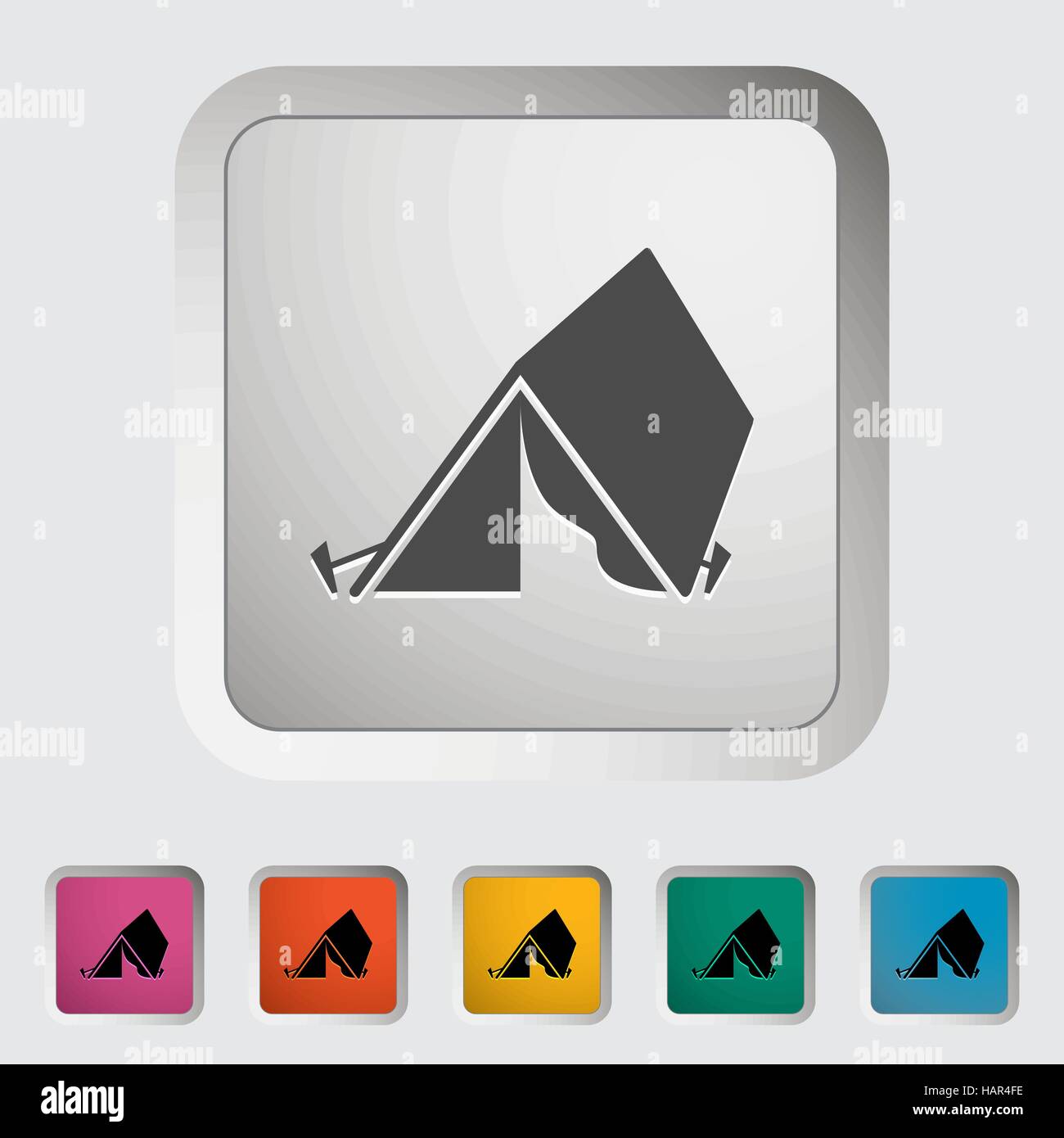 Tourist tent. Single icon. Vector illustration Stock Vector Image & Art ...