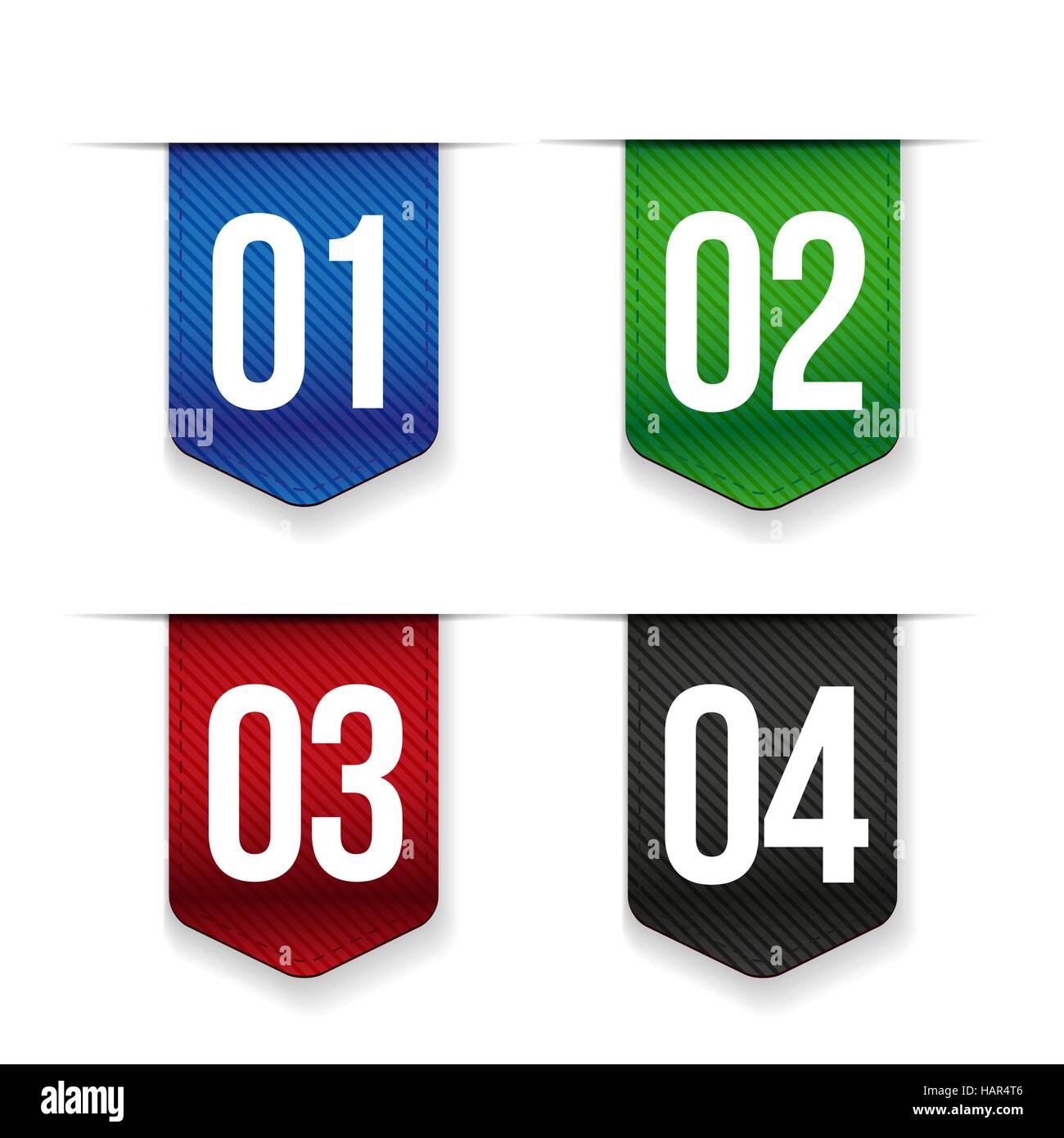 Number set vector ribbon Stock Vector Image & Art - Alamy