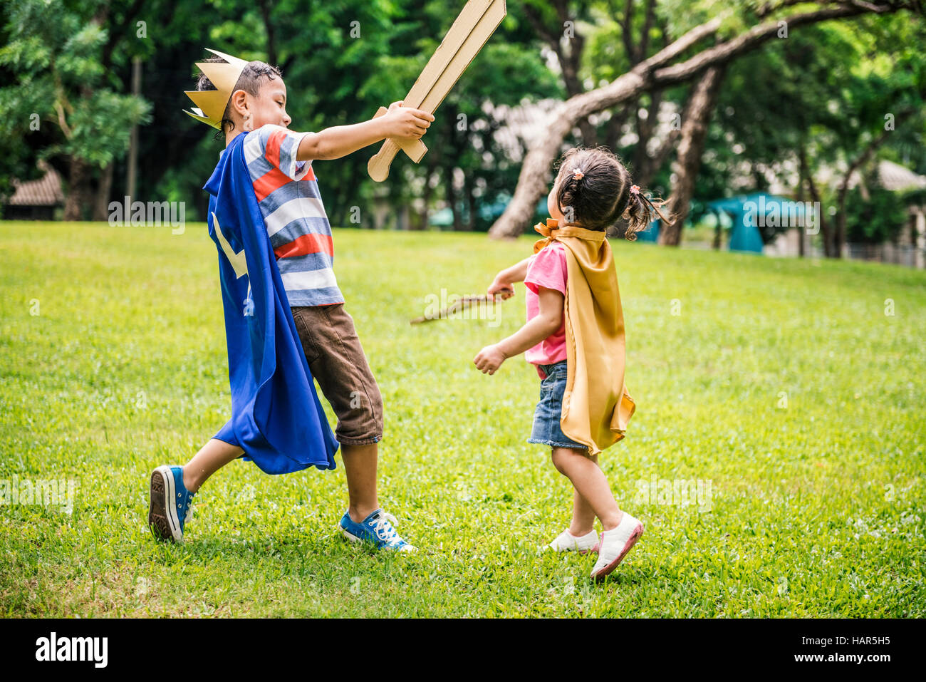 Brother Sister Elementary Childhood Kid Playful Concept Stock Photo Alamy