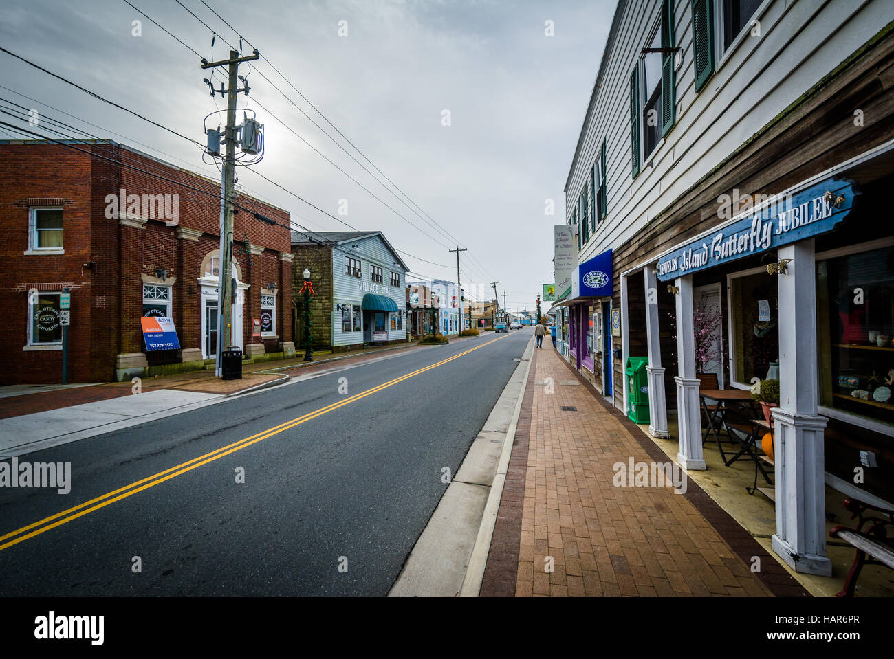 Main Street, in Chincoteague Island, Virginia Stock Photo Alamy